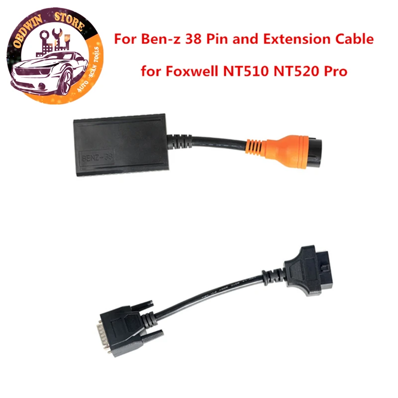 Foxwell Mercedes for Ben-z 38 Pin and Extension Cable NT510 NT520 Pro Multi-System Scanner | Автомобили и мотоциклы