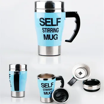 

400ML Self Stirring Mug Electric Lazy Smart Double Insulated Cup Stainless Steel Thermal Cup Coffee Milk Automatic Mixing Cup