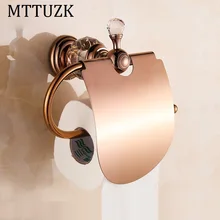 MTTUZK Роскошный кристалл латунь золото бумажная коробка держатель рулона туалетной золотой бумаги держатель с крышкой tissue box Аксессуары Для Ванной Комнаты