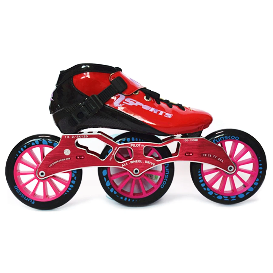 Speed Inline Skates Roller Skate Shoes Carbon Fiber Competition3*125mm Wheels Street Racing Train Skating For Kids Adult adult roller skates kids roller shoes