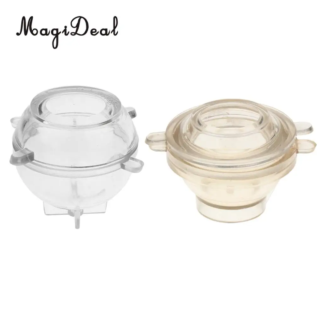 MagiDeal 2pcs Durable Plastic Round Soap Candle Making Mold Holders Mould for Handmade Soap Candle Making Accessories