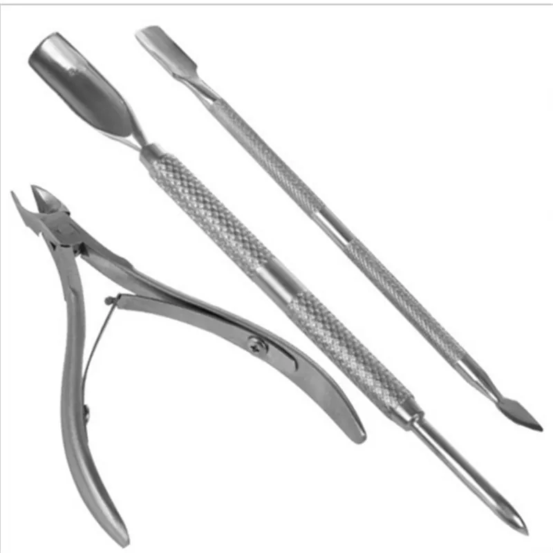 

New Product 3pcs/pack Nail Plier Stainless Steel Pusher Nail Seki Edge Cutter Cuticle Nipper Manicure Tools