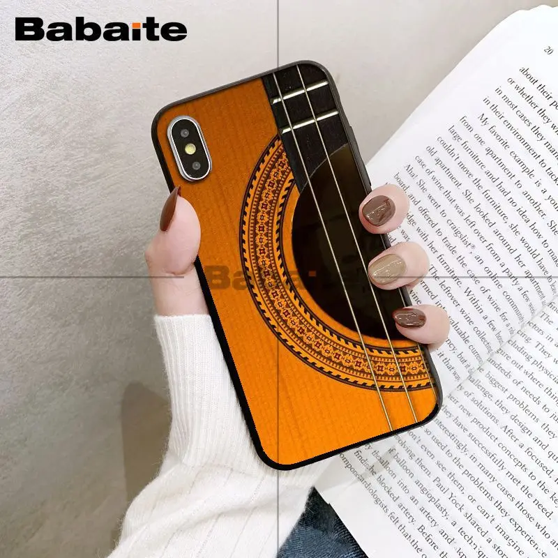 Babaita гитара Музыка черный мягкий чехол для телефона iPhone 8 7 6 6S Plus 5 5S SE XR X XS MAX Coque Shell 11 11pro 11promax - Цвет: A14