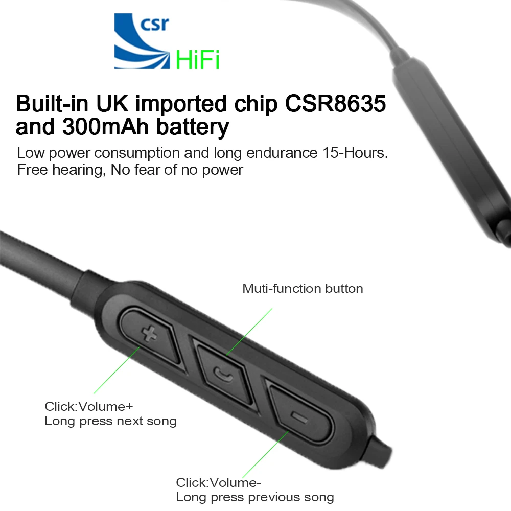 Беспроводные наушники Lewinner X7 plus с шейным ремешком спортивные Bluetooth двумя
