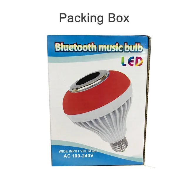 Wireless Bluetooth Speaker Bulb E27 Smart RGB RGBW Dimmable LED Music Player Audio Light Lamp with 24 Keys Remote Control