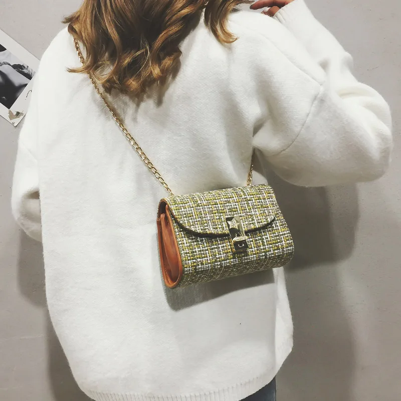 

MOFFT Fashion Women Bags Crossbody Messenger Metal Chain Small Square Bags Ladies Mixed Colors Famous Designer Lady Package