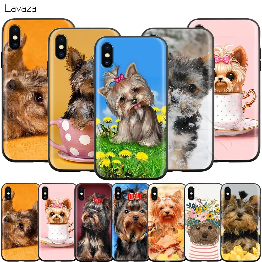 Lavaza Yorkshire Terrier Dog Puppy Case for iPhone 11 Pro XS Max XR X 8 7 6 6S Plus 5 5s se |