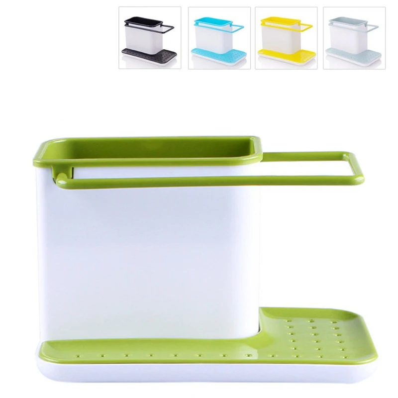 

Storage Shelf Sponge Kitchen Draining Sink Box Draining Rack Dish Storage Holder Kitchen Towel Organizer Stands Tidy Utensils