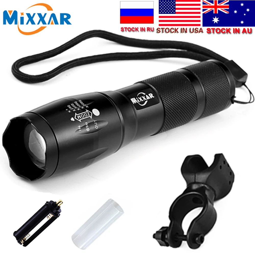 

Cycling Bike Bicycle Light Flashlight Zoomable 5 Mode T6 LED Flashlight LED Torch 4000LM Tactical Camping Lantern