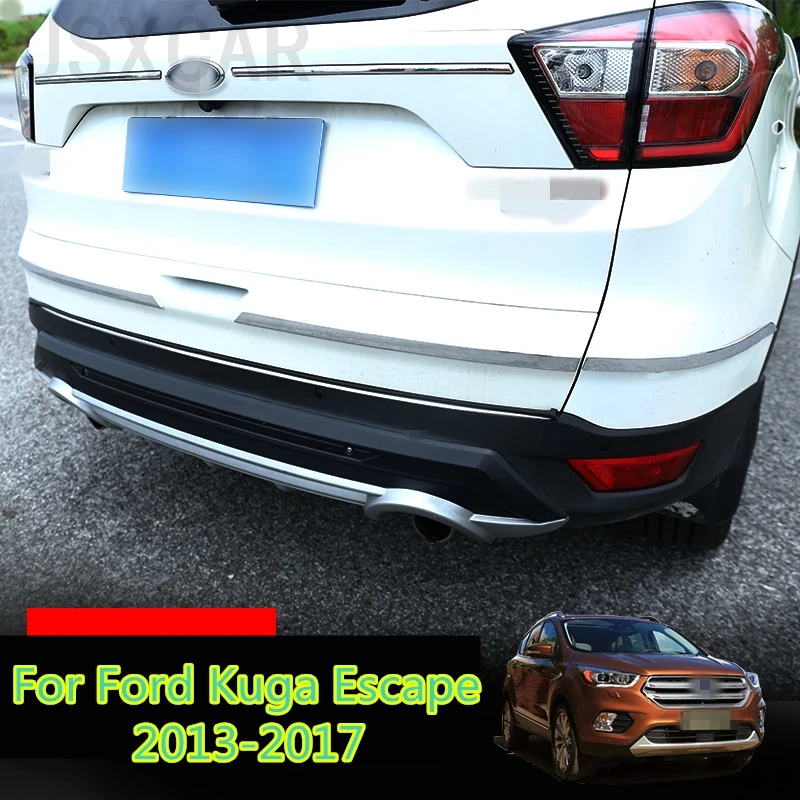 

Stainless Steel Trunk Rear Protector Trim Cover Rear Bumper Protector Sill Car Tail Door Trim For Ford Kuga Escape 2013-2017
