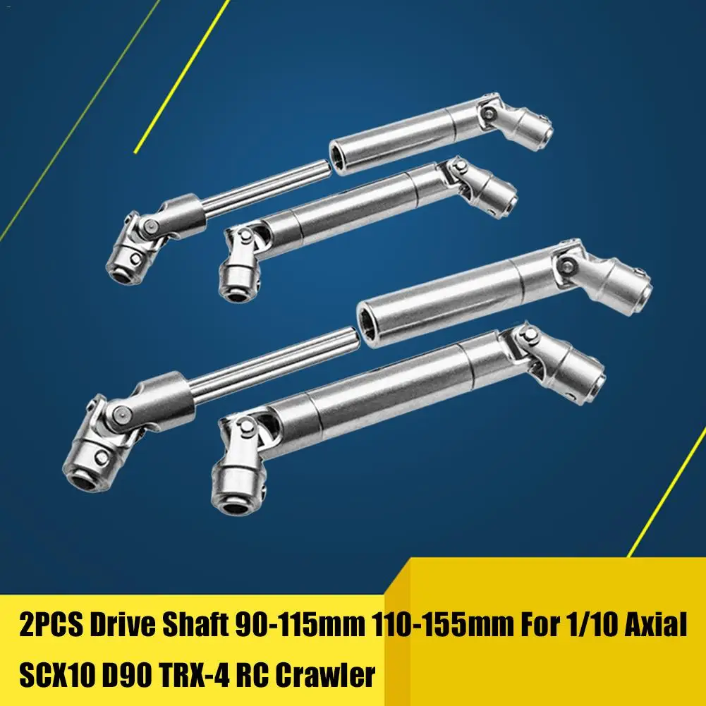 2 шт. стальной гусеничный приводной вал CVD 90-115 мм 110-155 мм для 1/10 RC автомобиля SCX10 90021 90028/RC4WD/TAMIYA CC01/D90/TRX-4