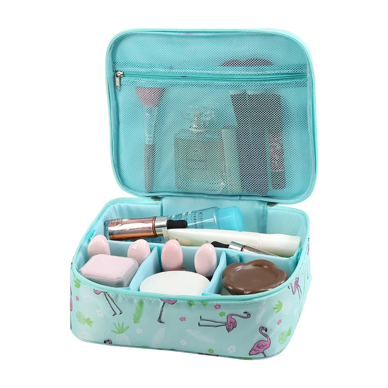Flamingo Cosmetic Bag Fashion Women Travel Makeup Organizers Portable