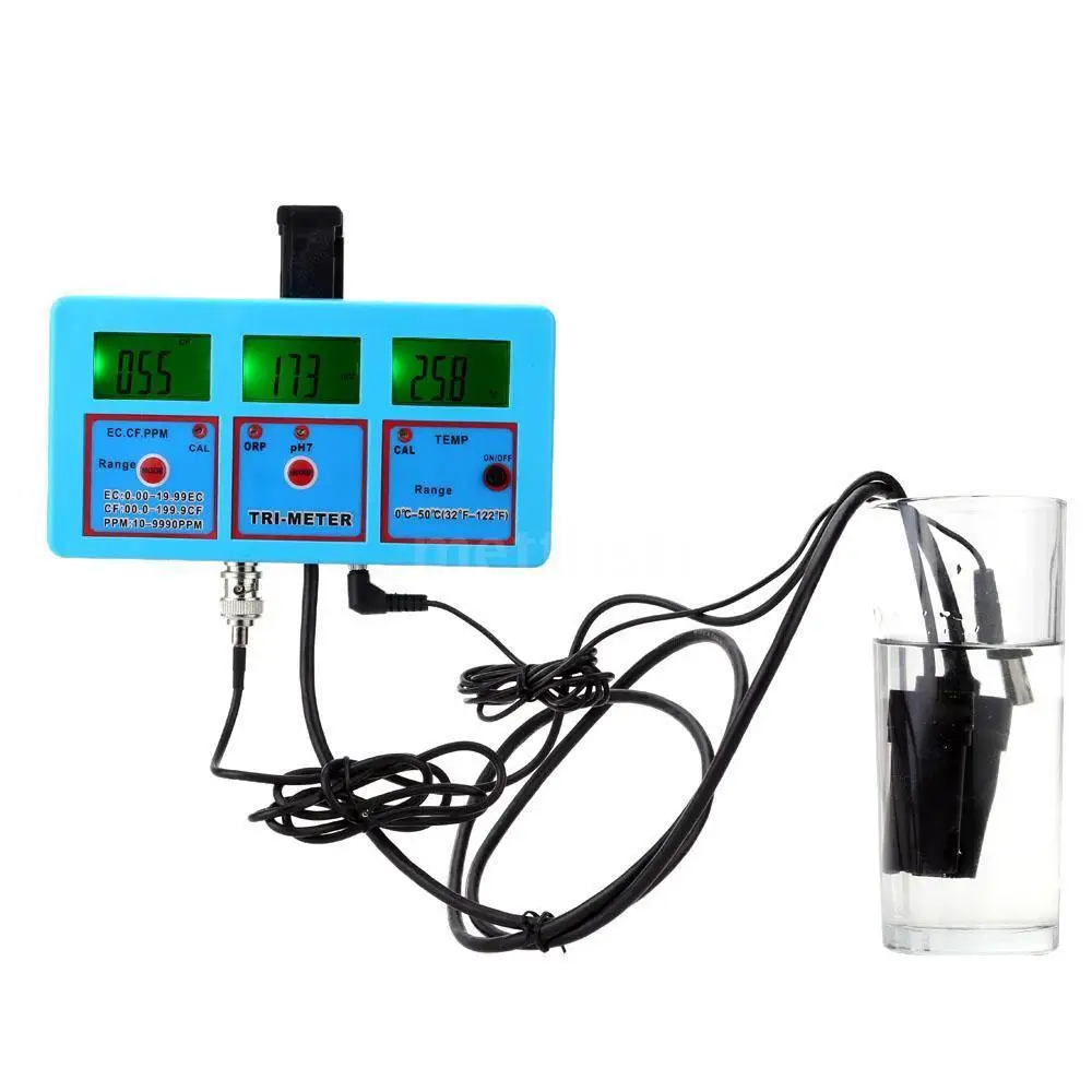 LeaningTech 6 in1 pH/ORP/Temp/Conductivity EC/CF/TDS(PPM) Water Quality