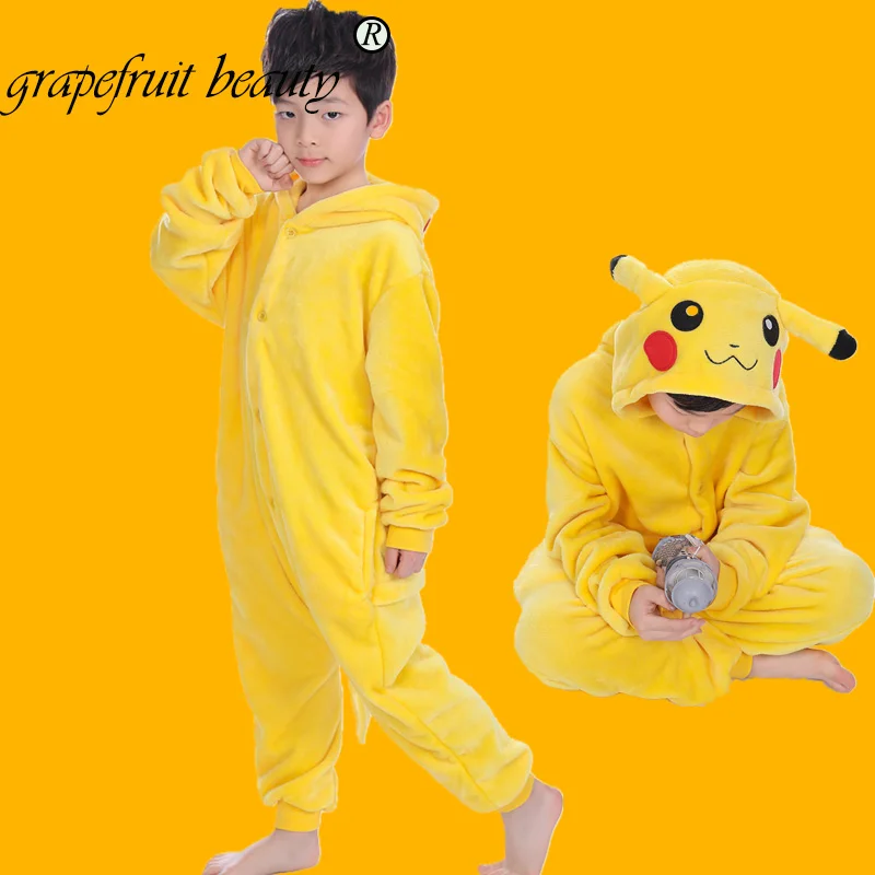 

2019 new Flannel Children unisex Pajamas autumn winter Animal Giraffe Pyjamas Kids kartoon Sleepwear Infantil cosplay pijamas