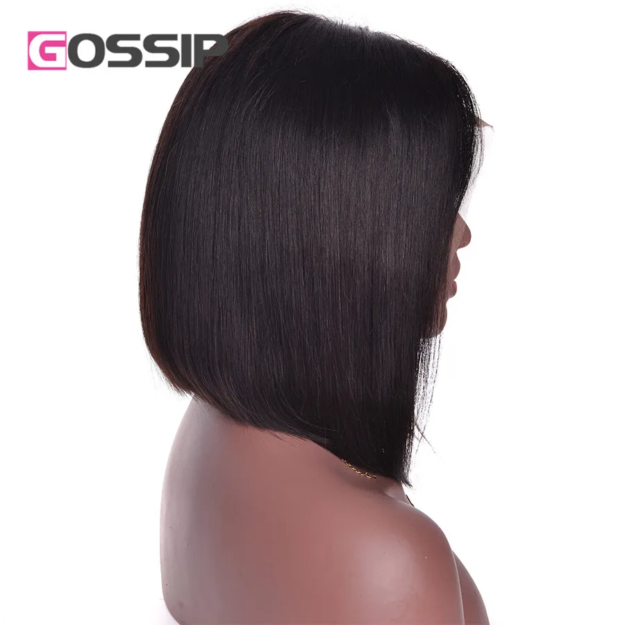 altStraight Peruvian Hair Wig Lace Front Bob Wigs Glueless Full Lace Human Hair Wigs For Black Women Straight Short Wigs Human Hair