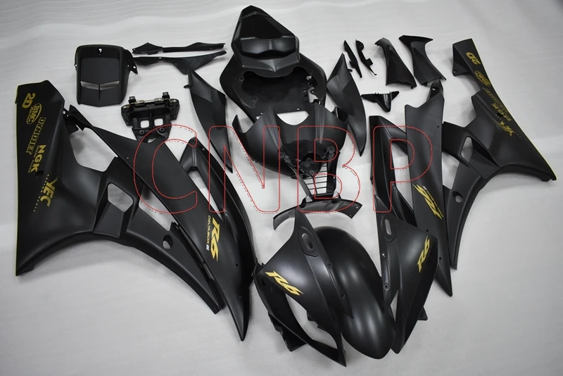 

Fairing YZF600 R6 2006 - 2007 Matter Black Body Kits YZF600 R6 06 Fairings YZFR6 2007 no paint