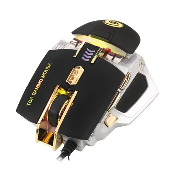 

4000DPI Adjustable 7 Button LED Optical Gaming Mouse For Macro Programmable for PC Laptop Black A8