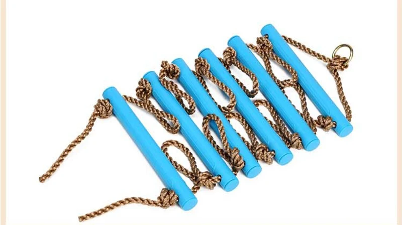 1Pcs Outdoor Indoor Plastic Ladder Rope Playground Games For Kids Climbing Rope Swing Plastic 6 Rungs PE Rope Toys For Children 5