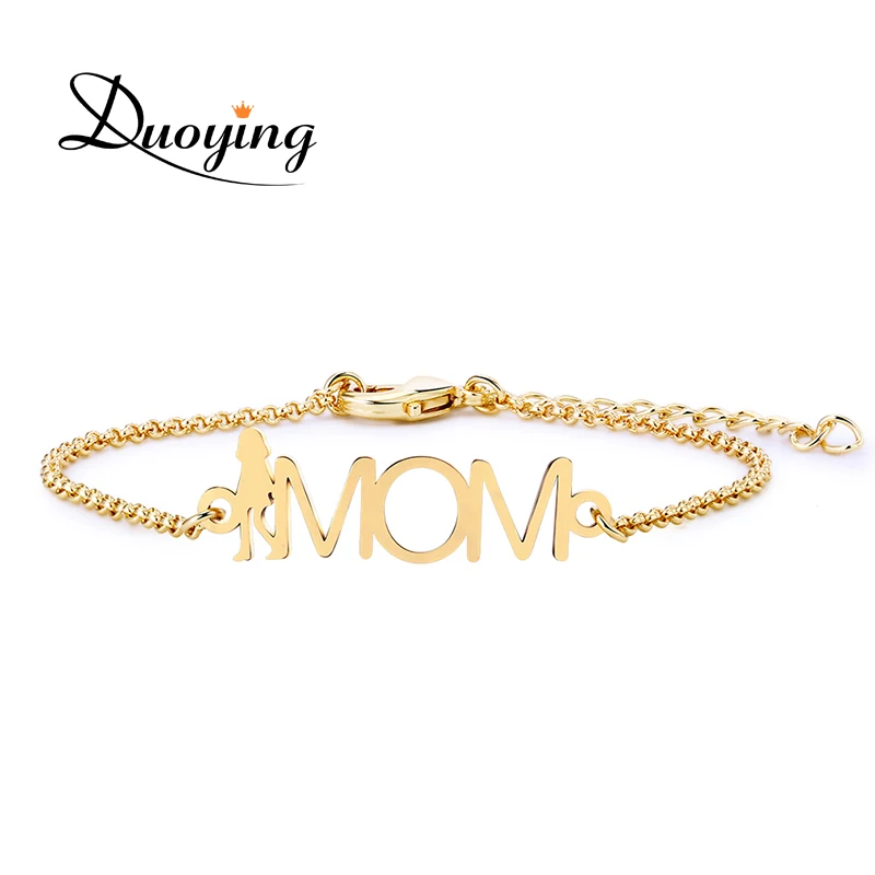 Duoying индивидуальный браслет для мамы персонализированный с фигуркой имени на