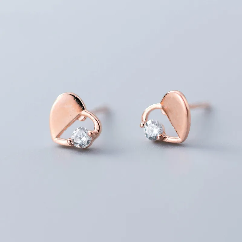 Plain stud silver earrings Clearance