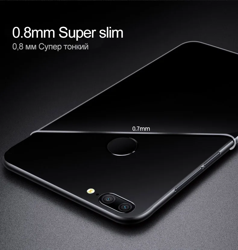 HereCase мягкий чехол для Huawei Honor 9 Lite из ТПУ силикона прозрачный подходящий