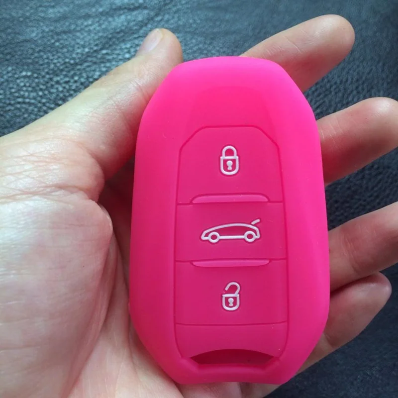 4 цвета силиконовых Ключи чехол держатель для Peugeot 508 301 2008 3008 4008 407 408 citroen c5 c6 C4L