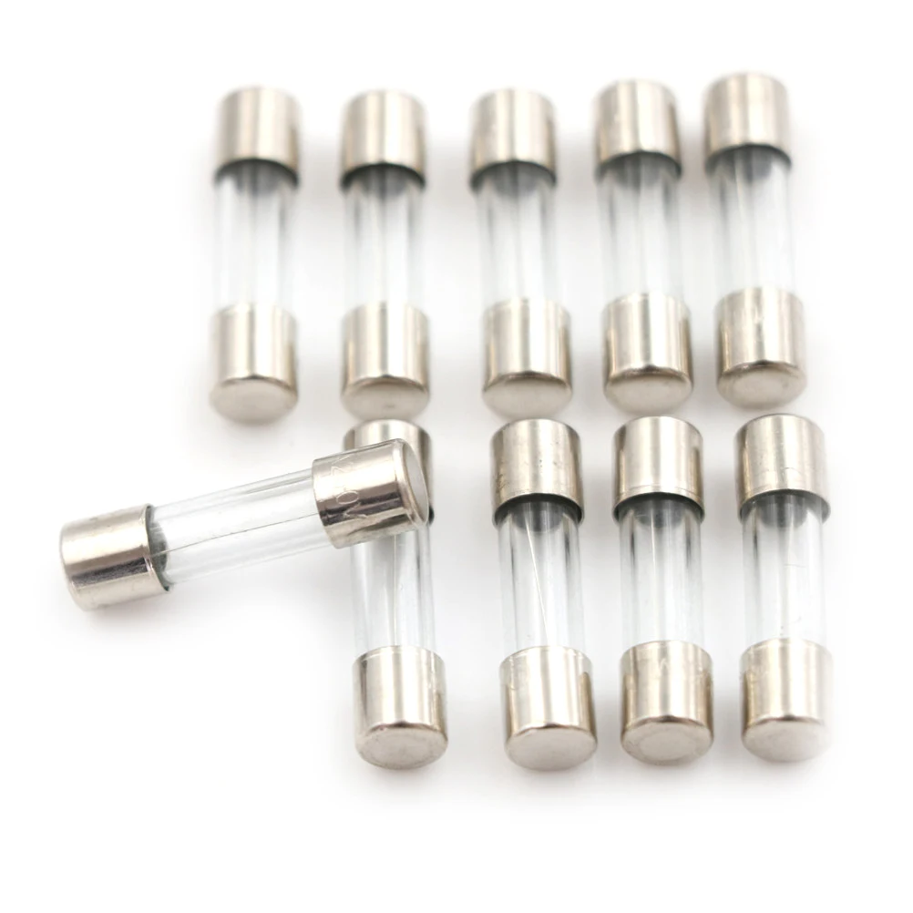 10pcs 6x30 Slow Blow Glass Fuse 6mm x 30mm 250V Slow Blow T0.25A-T15A