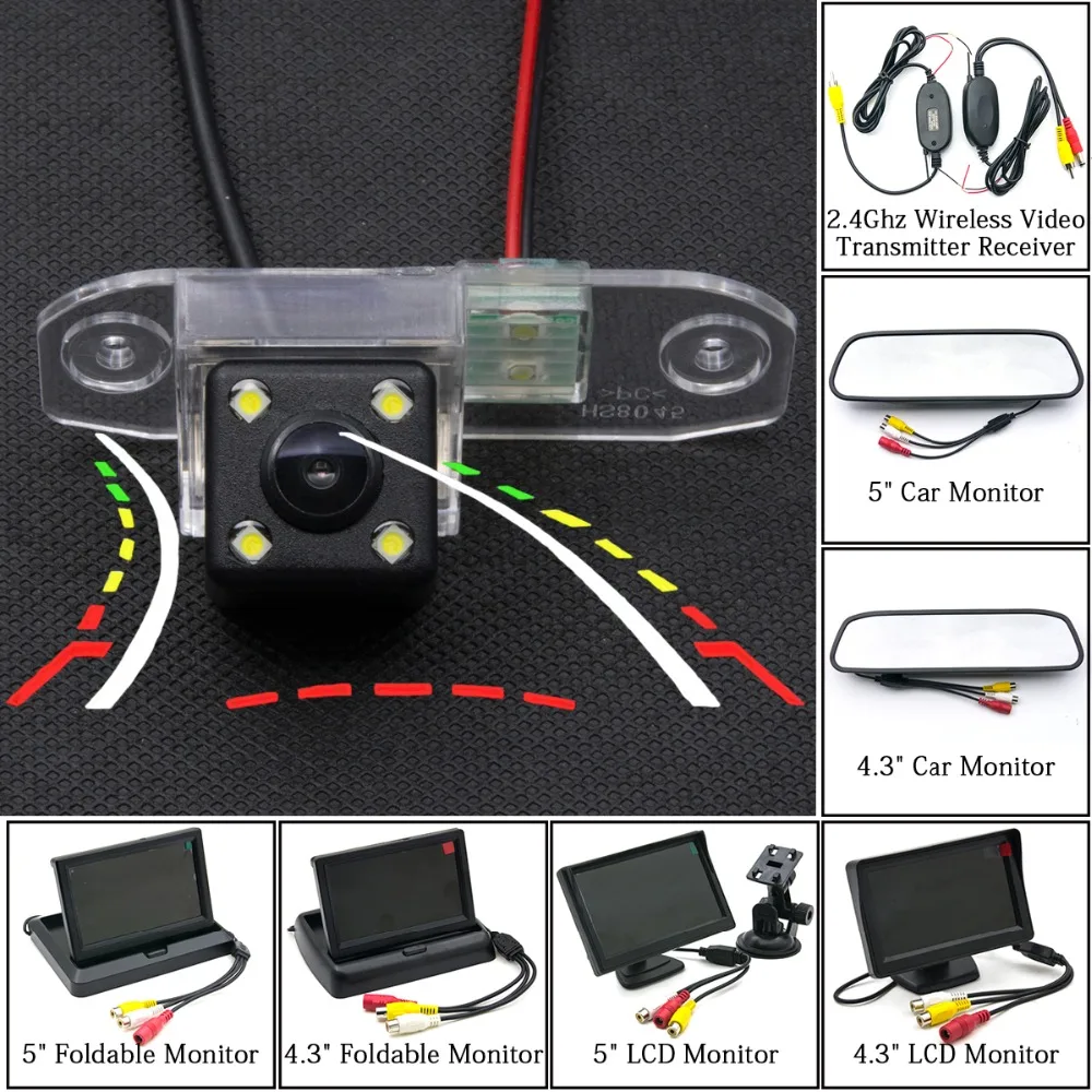 

Dynamic Trajectory Rear View Camera Parking Wireless 5" Monitor For Volvo S80L S60L S40L S80 S60 S40 V40 V50 V60 V70 XC90 XC60