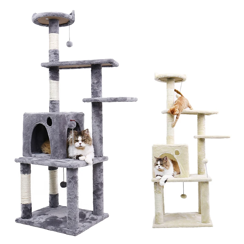 Domestic Delivery H110cm Cat Toy Kitten House Scratching Post Wood Climbing Cat Tree Pet Home Cat Luxury Jumping Frame Furniture Domestic Delivery H110cm Cat Toy Kitten House Scratching Post Wood Climbing Cat Tree Pet Home Cat Luxury Jumping Frame Furniture