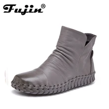 fall winter Autumn Fashion Shoes Women Boots Botas Femenina Chaussures Zapatos Mujer Ankle Boots For Women genuine leather shoes