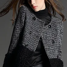 Женское пальто casaco feminino женские зимние пальто пончо манто Femme женские пальто шерсть feminino Inverno лоскутное