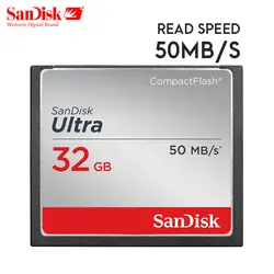 100% Оригинальные Подлинная SanDisk Fit Ultra карта памяти CF компактный адаптер для флэш-карт 50 МБ/с. 32 gb 16 gb 8 gb Поддержка официальное подтверждение