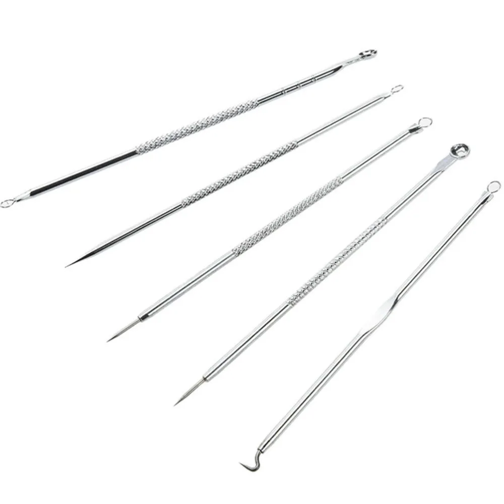 Stainless Needles Face Care 5Pcs/Lot Face Washing Product Blackhead Comedone Acne Pimple Blemish Extractor Remover