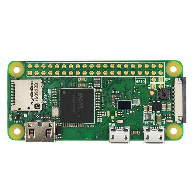 Оригинальная плата Raspberry Pi Zero W 1 ГГц процессор 512 МБ ОЗУ со встроенным Wi-Fi и Bluetooth RPI 0 Вт