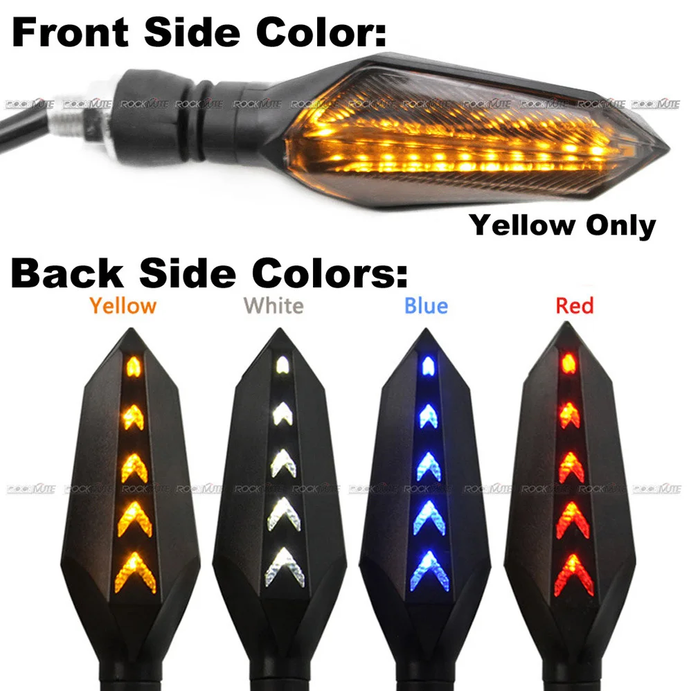 

Front/Rear LED Turn Signal Indicator Sequential Daytime Running Light For Yamaha MT-25 MT-03 YZF R25 R3 R6 R1 XJ6 FZ6 N/S/R FZ16