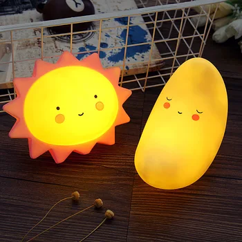 

Cute Baby Night Light Room for Toddler for Moon Stars Sun Lamp With Battery Power Switch Emergency lamp for Holiday Flashlight