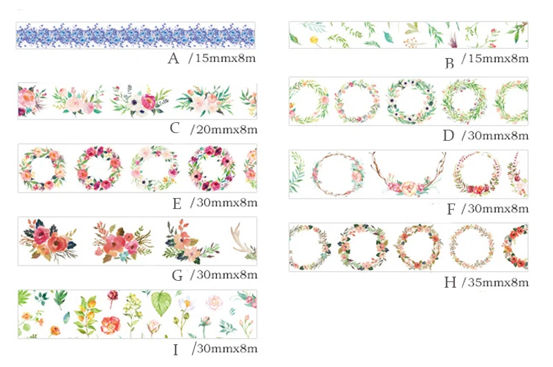 8 м цветок серии васи лента DIY украшения Скрапбукинг планировщик Маскировочная лента клейкая лента этикетка наклейка канцелярские товары