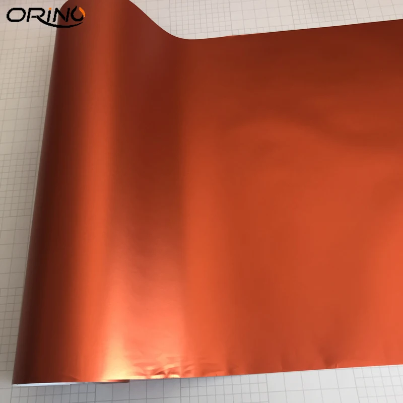 Orange Matte Metallic Vinyl Film Wrap-3
