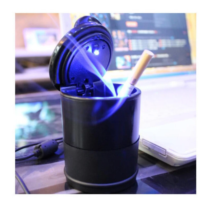 Newest Car Portable Cigar Cigarette Ashtray Smokeless Carbon Fiber Car