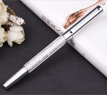 

5pcs/Lot Newest Crystal pens Beautiful Design Crystal Pen Filled With Crystal for Wedding Gift and Office School