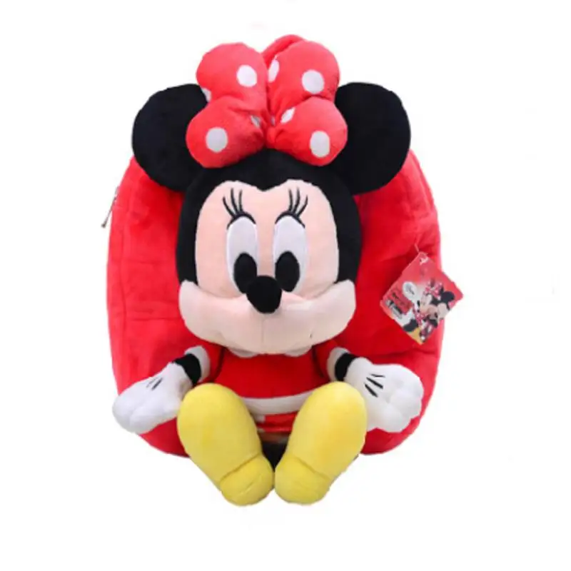 30 см Дисней Минни Микки Маус плюшевые рюкзаки школьная сумка плюшевая игрушка мышь мягкая кукла подарок на день рождения для детей Детские игрушки - Цвет: Minnie 01 30cm