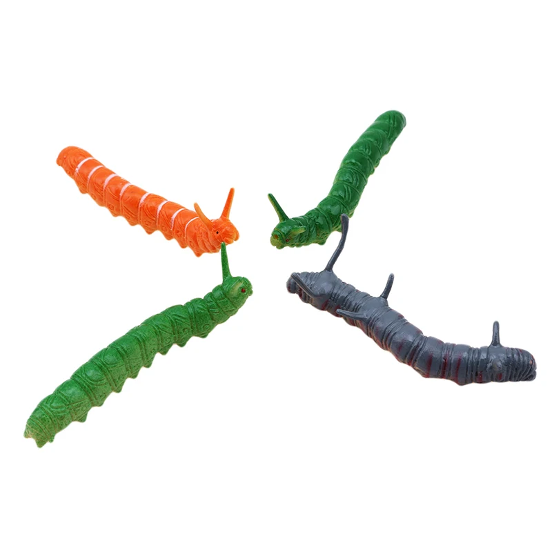 12 шт./компл. моделирование гусеница зеленый червь ползать насекомых животных шалость Tricky преследовать другие игрушки