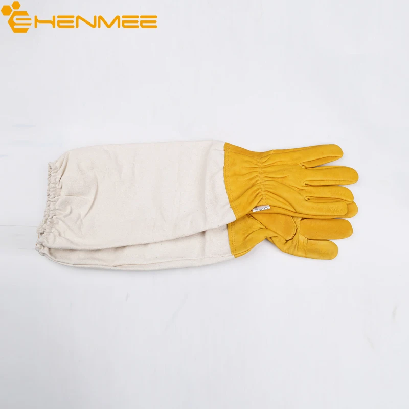 

Free Shipping The Lowest Price Bee Gloves Beekeeping Goatskin protective safety gloves bee keeping tools