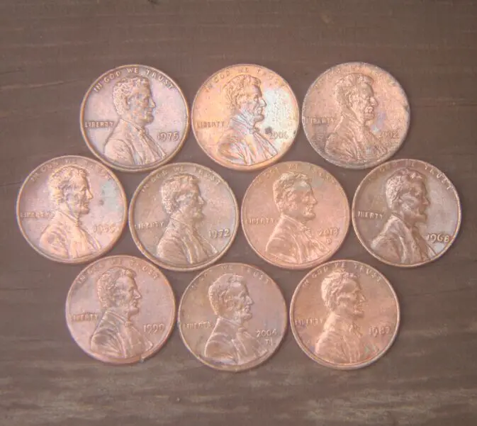 

10Pcs United States 1 Cent Coin World Coins for Collect 100% Real and Original Coins Fine Condition Random Year