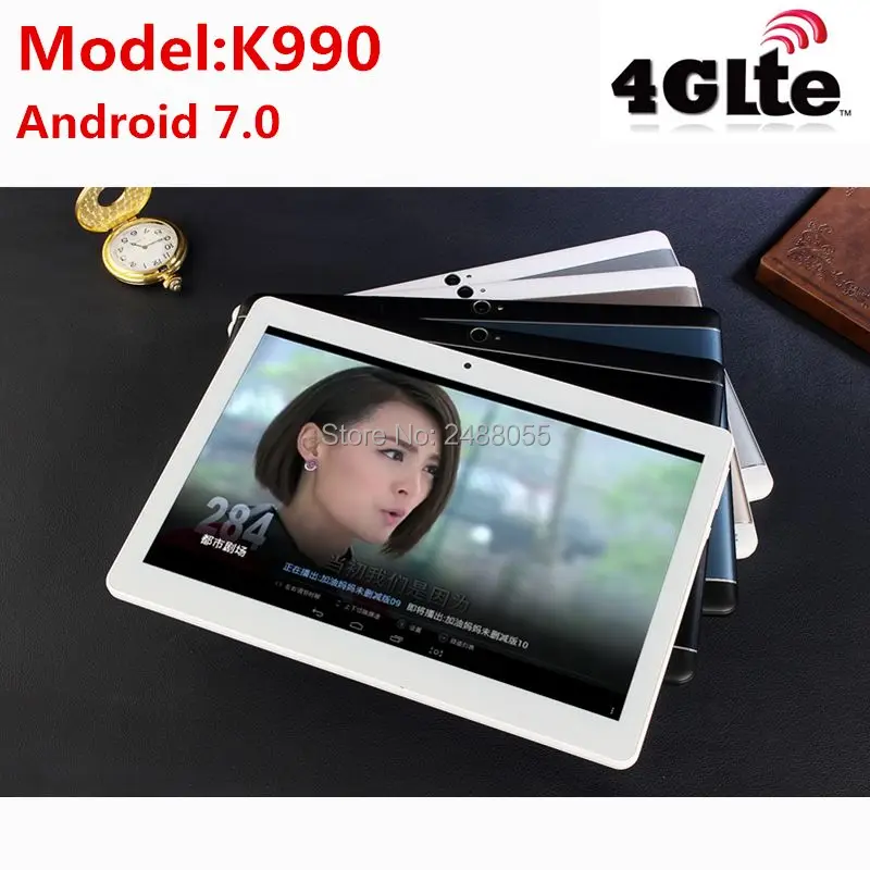 2019 новые K990 10,1 дюймовый планшетный ПК MTK8752 Octa Core 4 GB Оперативная память 64 Гб Встроенная память Android 7,0 3g 4G 1920*1200 планшет 10,1"