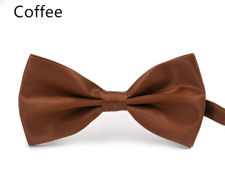 Модный бутик мужской s Шелковый галстук-бабочка Свадебная вечеринка женский мужской галстук-бабочка женская мужская рубашка с завязками украшения на шею 20 цветов - Цвет: Coffee
