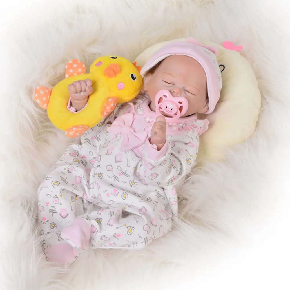 

New Design Cosplay Chick 43 cm Baby Doll Toys For Girl Handmade 17 Inch Soft Silicone Reborn Baby Dolls For Kids 2018 XMAS Gifts