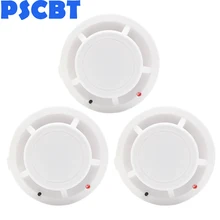 PSCBT Wireless Smoke Detector Fire Alarm Sensor Protection Alarm System 3pcs/lot for home office warehouse