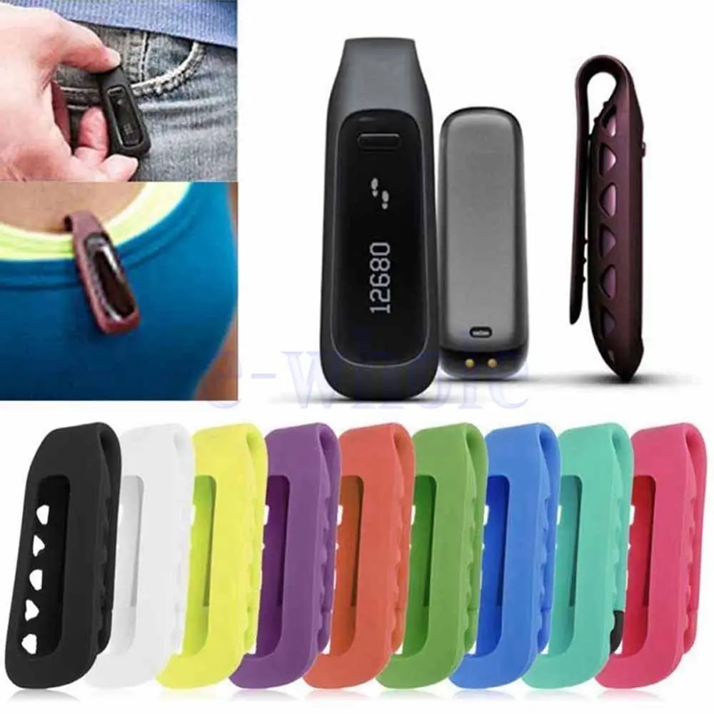 

Colorful Clip Case Cover Rubber Holder Pouch Replacement Fit For Fitbit One Smart Tracker AA3711-AA3720