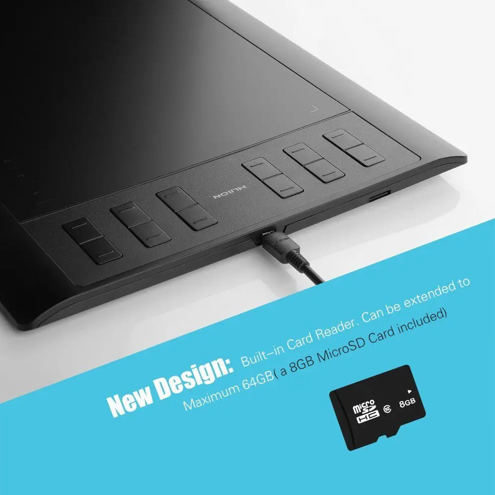 Цена Huion 1060 Pro обновленная версия графический планшет 8192 уровней профессиональный 8 Гб font b USB b font цифровой графический планшет анимация с 5 подарками
